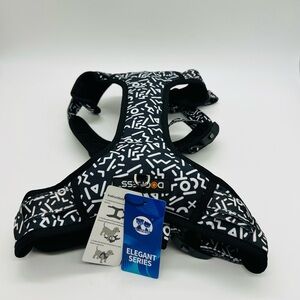 Dogness Dog Harness Elegant Series - Black & White Pattern Size XL NWT